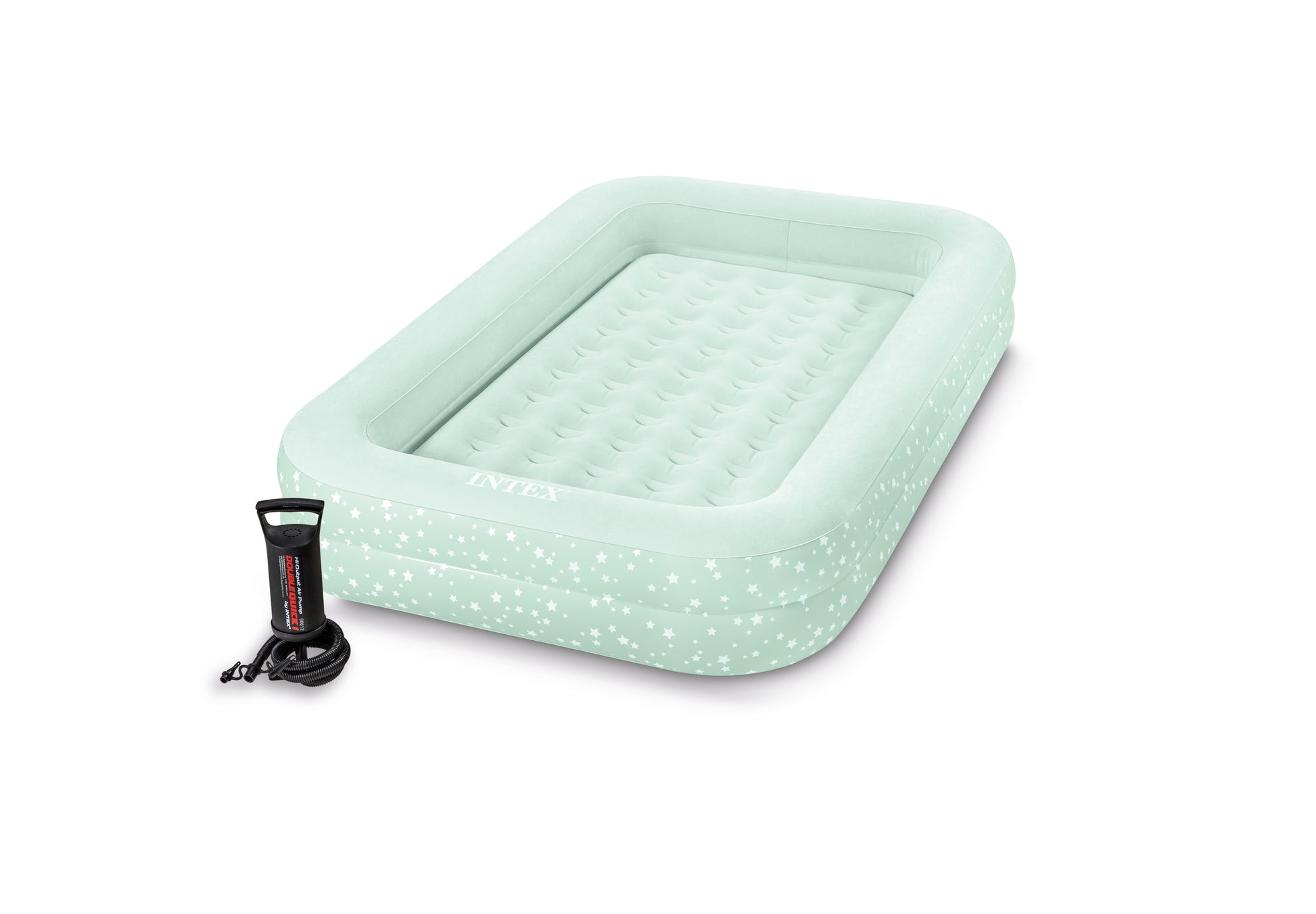 Intex Kidz Inflatable Travel Bed set with Hand Pump - Stars. Great for Travel 66810 - Image 3