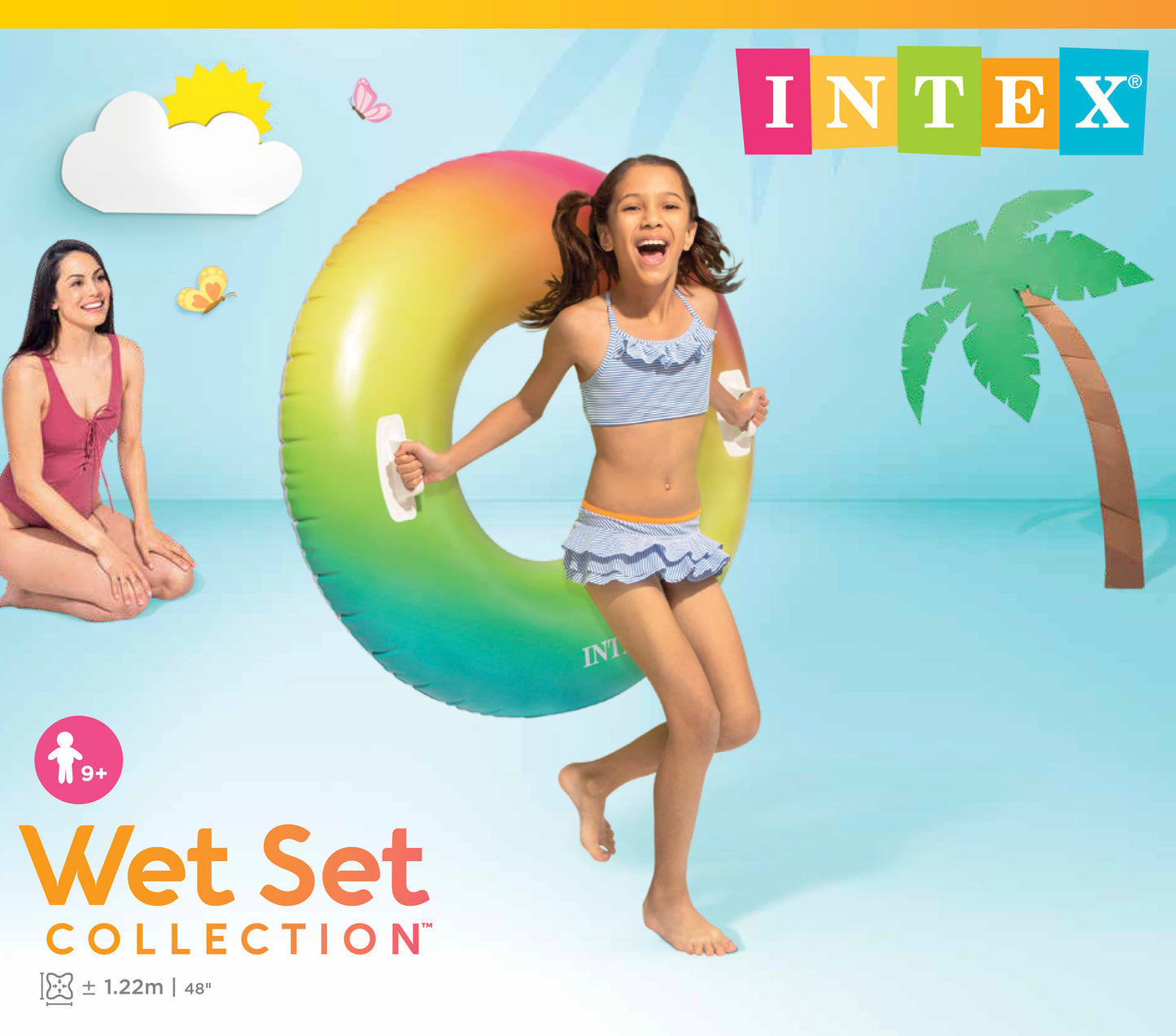 Intex Rainbow Ombre Tube Pool Float 58202 - Image 2