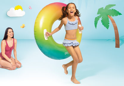 Intex Rainbow Ombre Tube Pool Float 58202 - Image 3