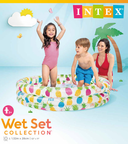 Intex 3 Ring Pineapple Splash Pool 59431 132cm - Image 4