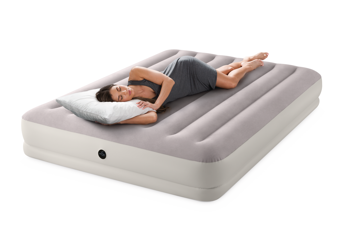 Intex Queen Dura-Beam Prestige Mid-Rise Airbed w/ USB150 Pump- 64179 - Image 4