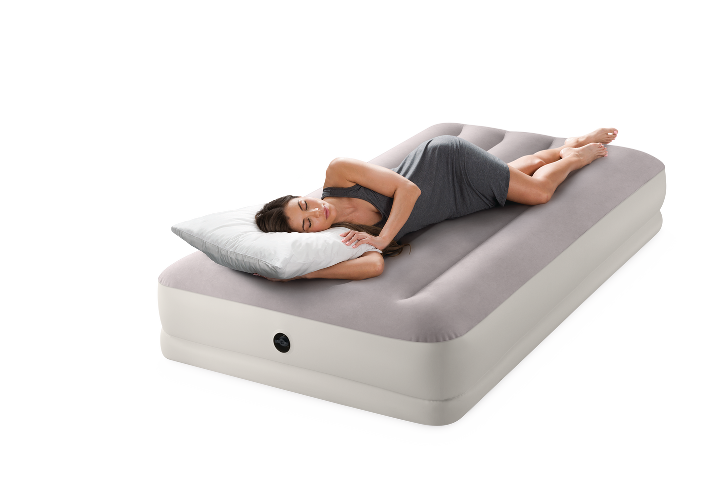 Intex Single (Twin) Dura-Beam Prestige Mid-Rise Airbed w/ USB150 Pump - 64177 - Image 4