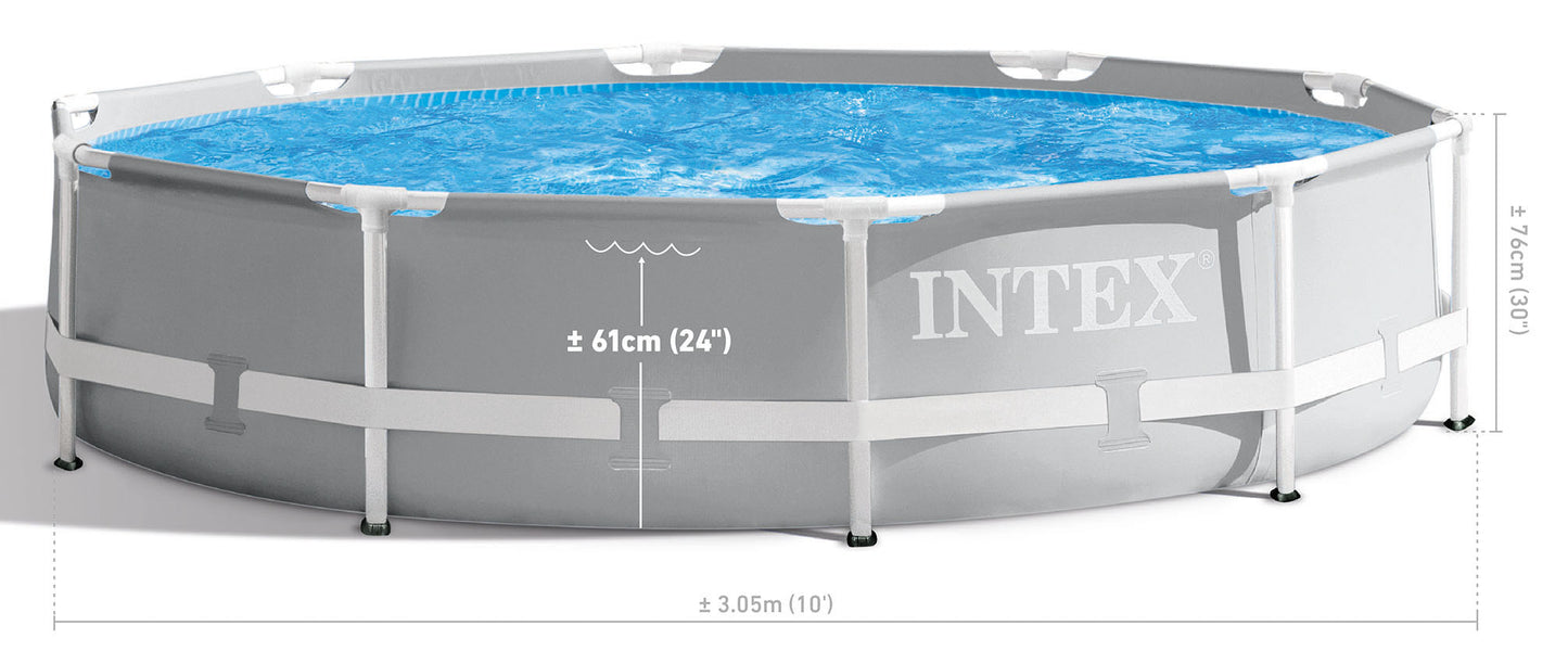 Intex PRISM 10' Metal Frame Above Ground Pool - 305cm x 76cm 26702 - Image 5