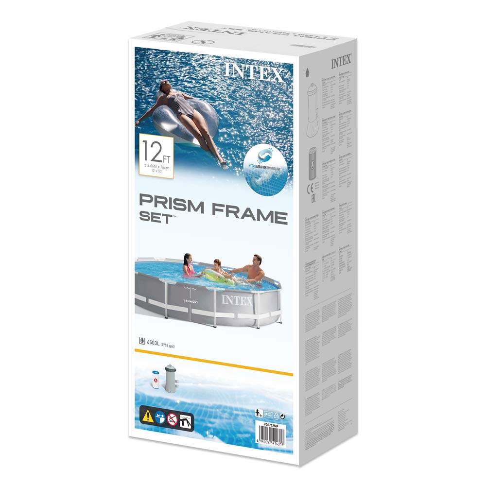 Intex PRISM 12' Metal Frame Above Ground Pool - 366cm x 76cm 26712 - Image 9