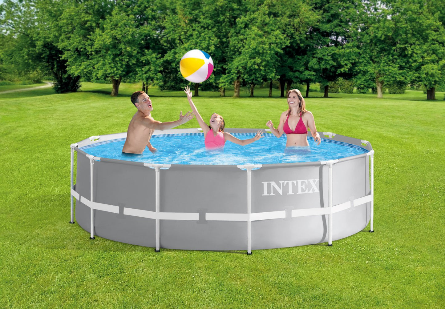 Intex PRISM Premium 12' Metal Frame Pool Outdoor Above Ground 366cm x 99cm - 26716 - Image 2