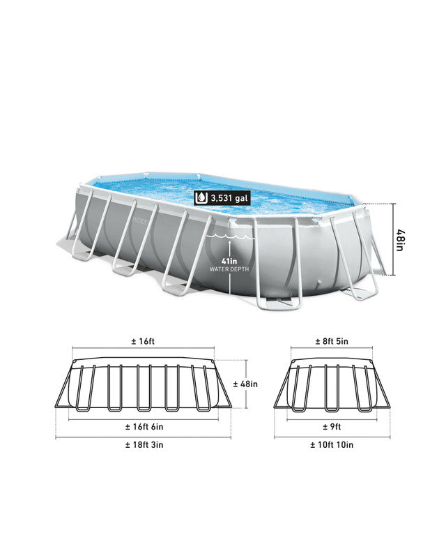 Intex PRISM Frame 16' Above Ground Pool 503cm x 274cm x 122cm 26796 - Image 6