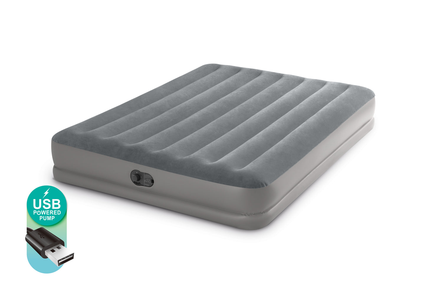 INTEX Queen Dura-Beam® Standard Downy Easy Comfort® Air Mattress 10 w/ Hand Pump 64765 - Image 5