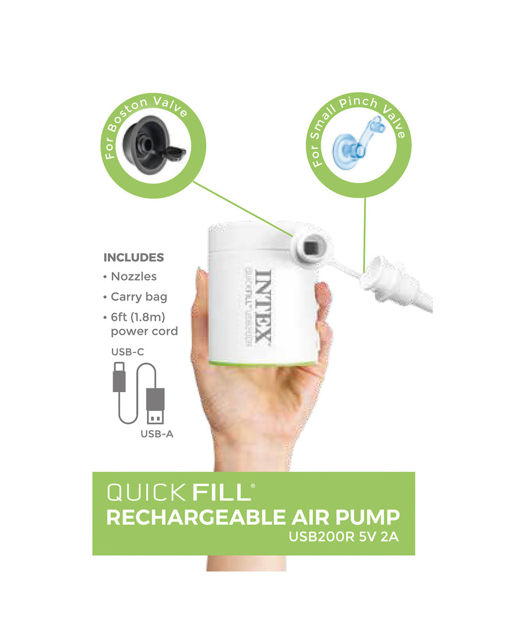 Intex Quick-Fill USB Electric Air Pump - USB200R - 66637 - Image 4