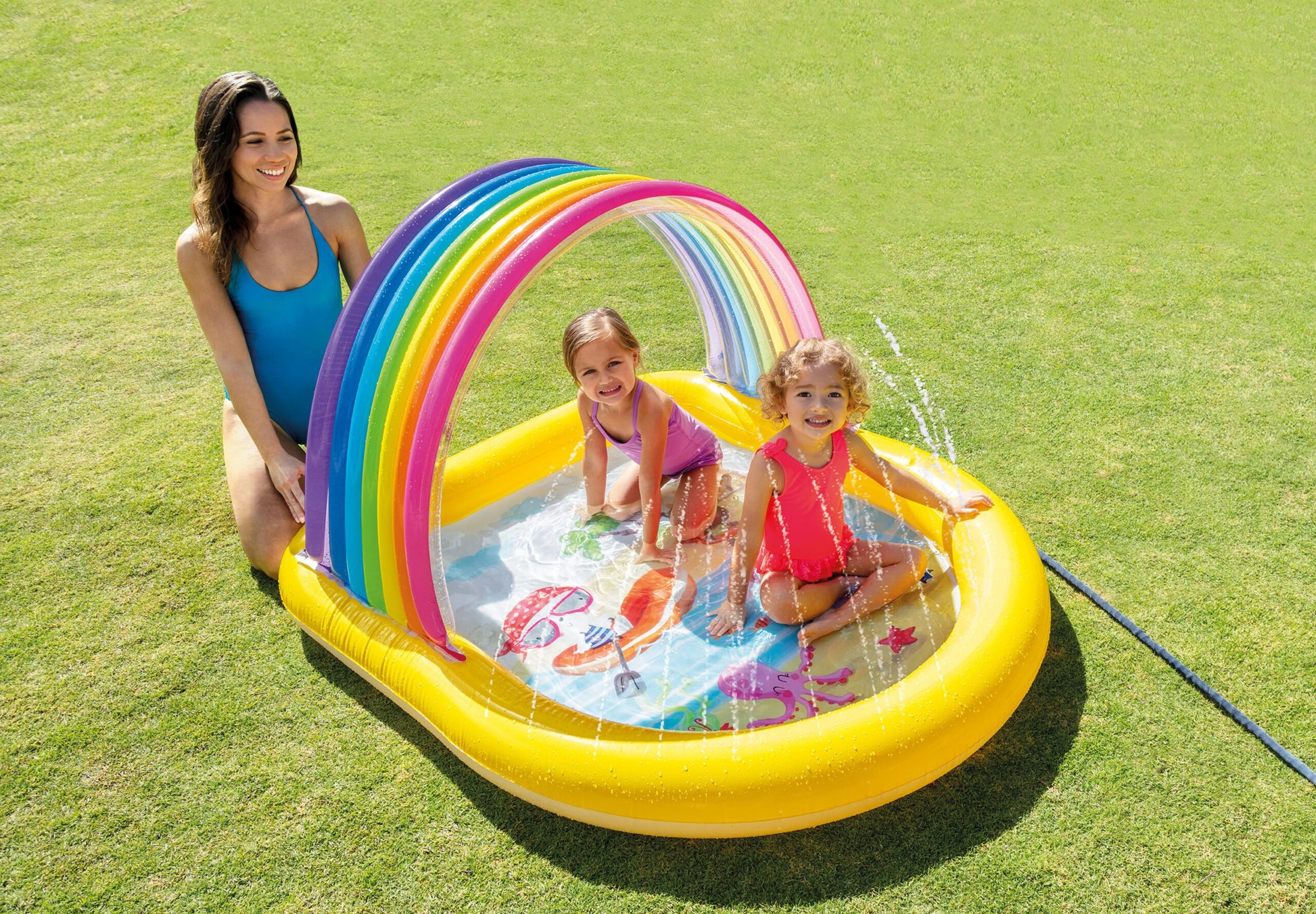 Intex Rainbow Arch Inflatable Spray Kiddie Pool 57156 - Image 2