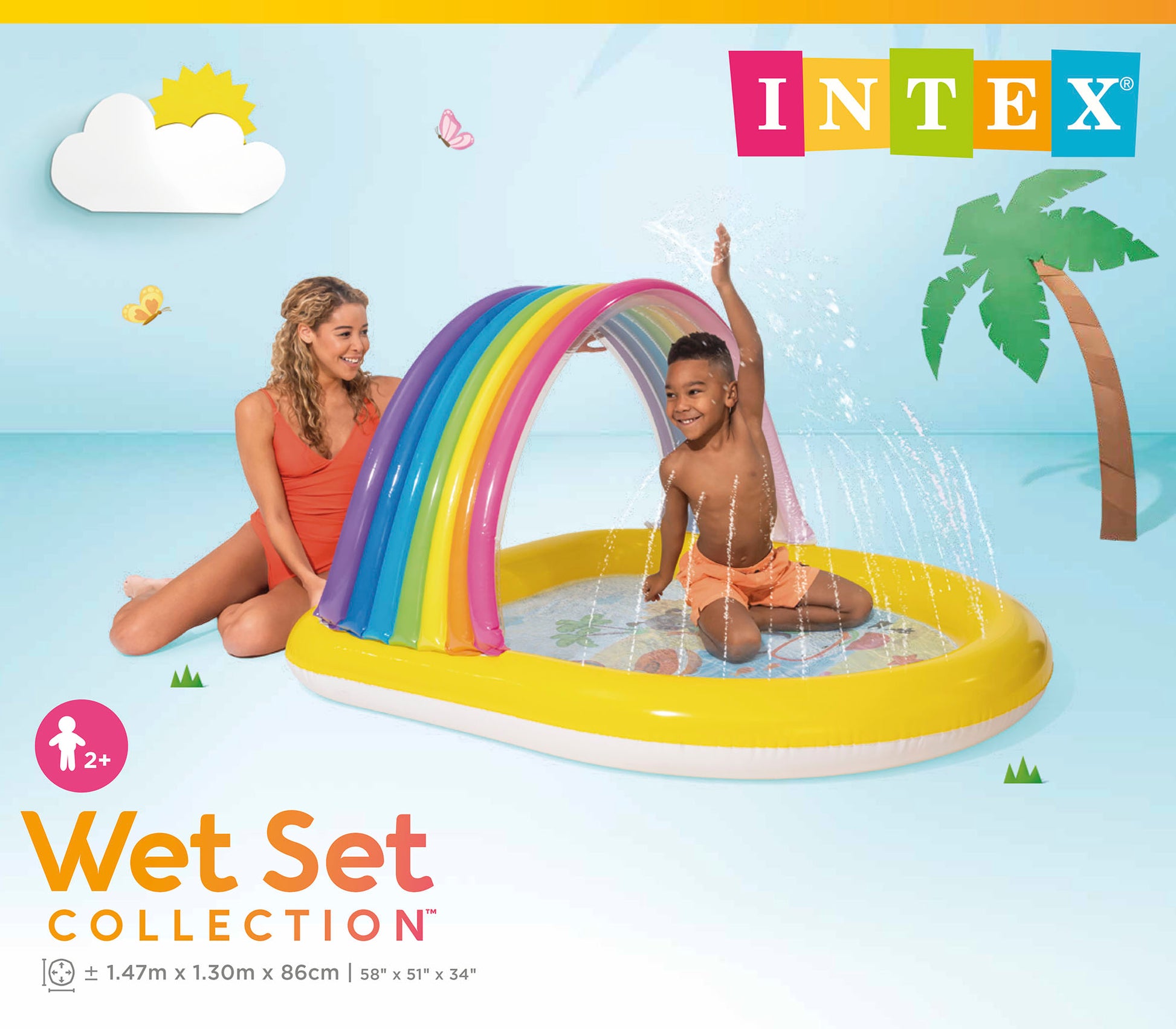 Intex Rainbow Arch Inflatable Spray Kiddie Pool 57156 - Image 4