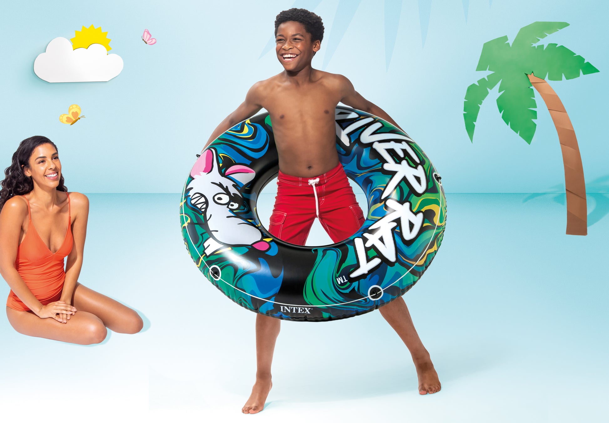Intex River Rat Swim Tube Pool Float 68209 - Image 2