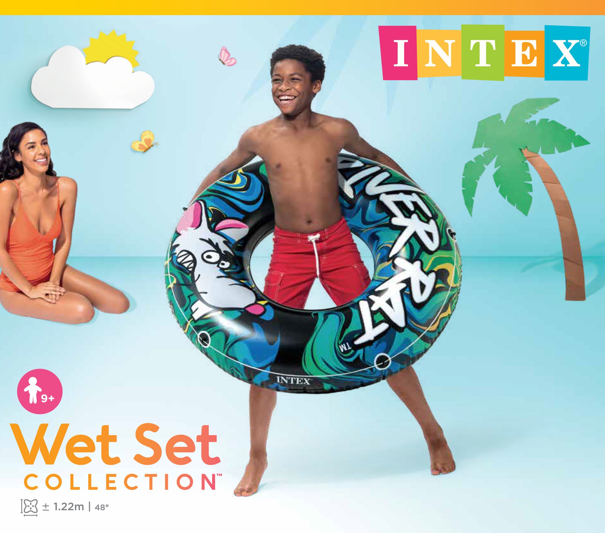 Intex River Rat Swim Tube Pool Float 68209 - Image 3