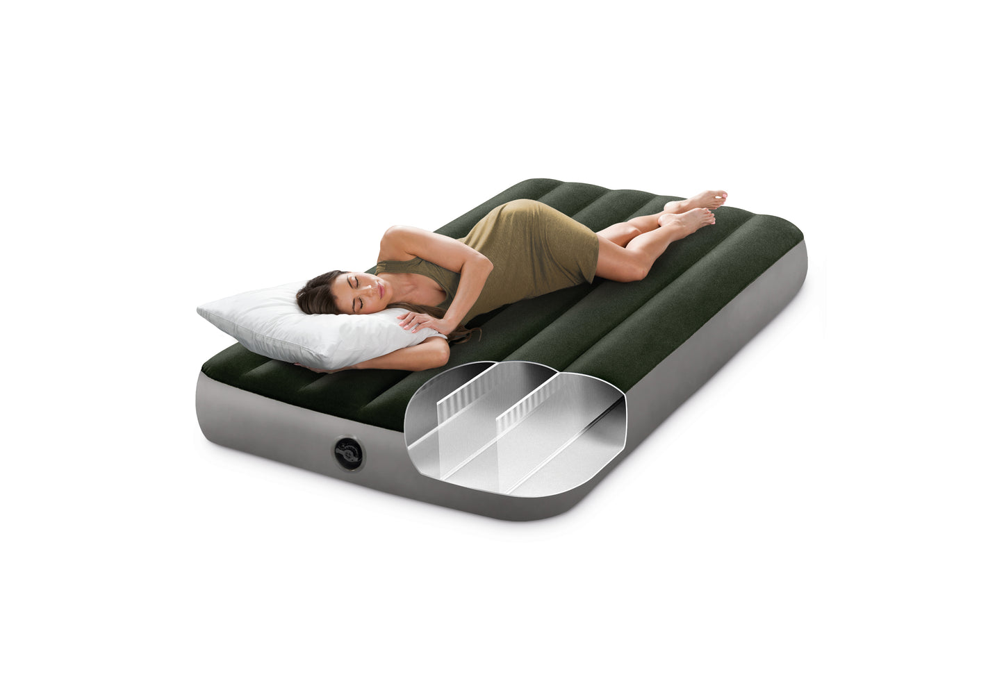 Intex Single (Twin) Classic Airbed With Built in Pump 64761 - Image 3