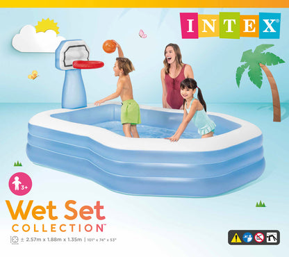 Intex Swim Center Shootin' Hoops Inflatable Pool 2.57m x 1.88m 57183 - Image 6