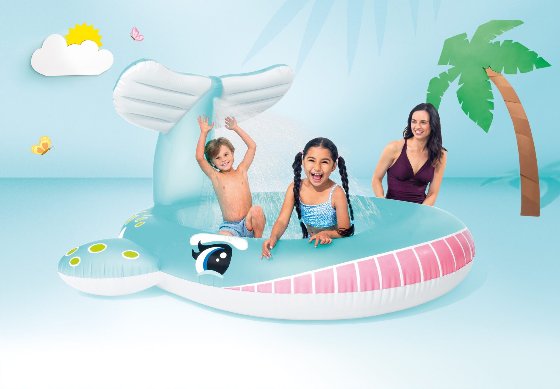 Intex Whale Spray Pool Kids Baby 57440 - Image 2