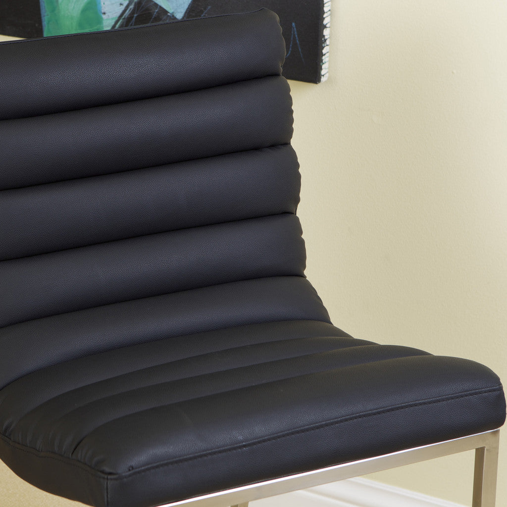 Auburn Modern Leather Bar Chair BarStool In Black - Image 2