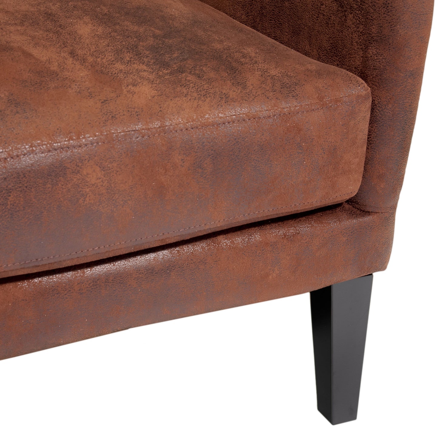 Salerno Brown Microfibre High Back Armchair - Image 3