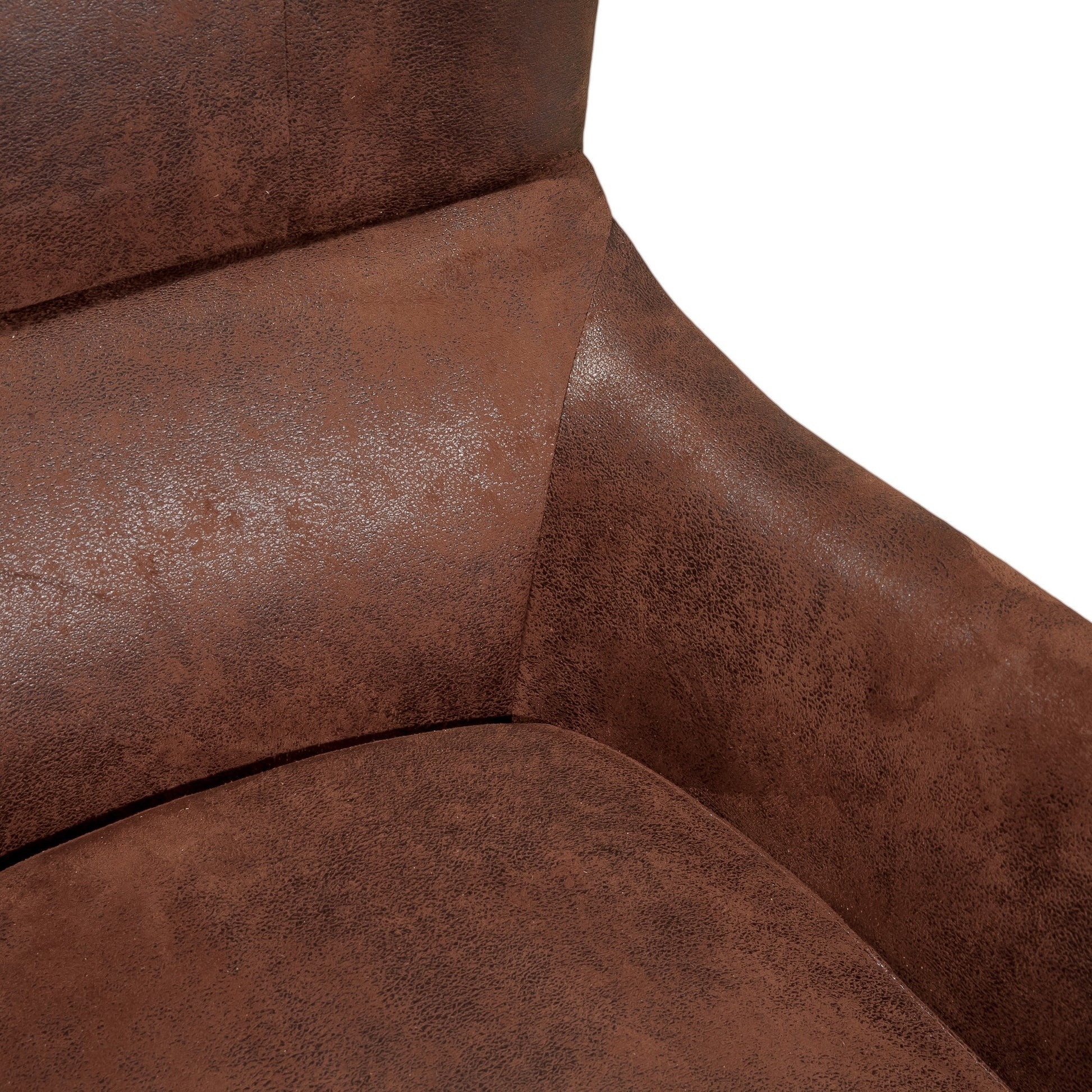 Salerno Brown Microfibre High Back Armchair - Image 4