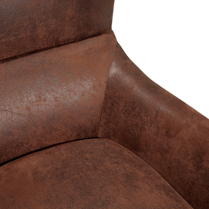 Salerno Brown Microfibre High Back Armchair - Image 4