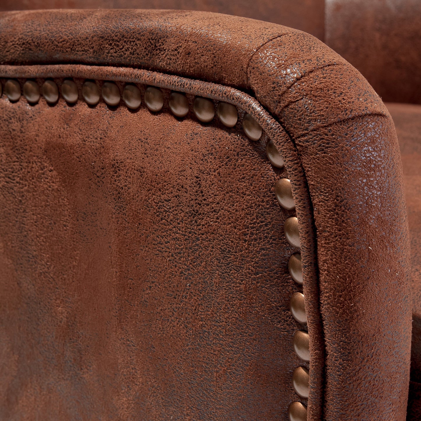 Salerno Brown Microfibre High Back Armchair - Image 5