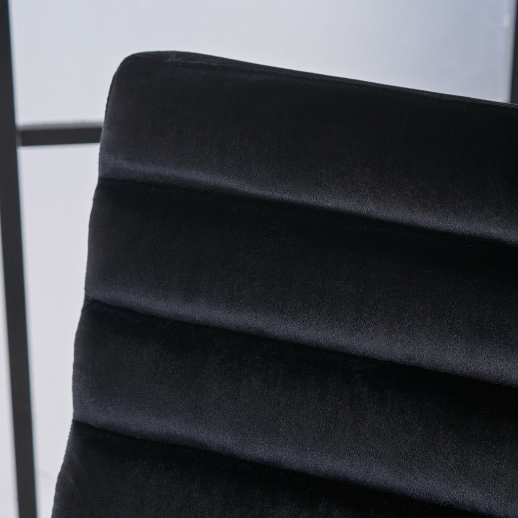 Glorie Black Velvet Sofa Accent Chair ArmChair - Image 4