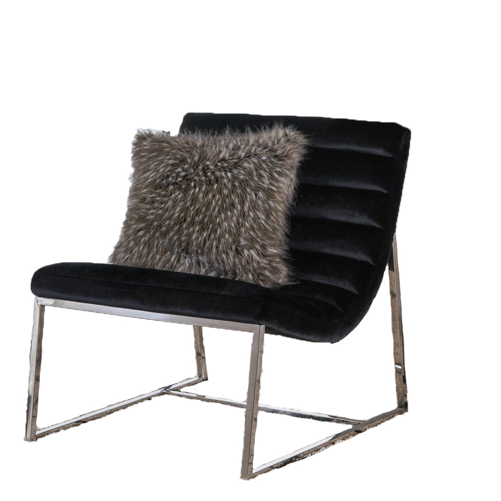 Glorie Black Velvet Sofa Accent Chair ArmChair - Image 5
