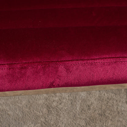 Glorie Garnet/Red Velvet Sofa Accent Chair ArmChair - Image 3