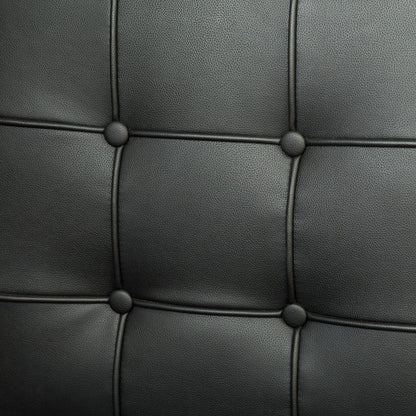 Pandora Modern Bonded Leather Dining Chair in Black - Image 3