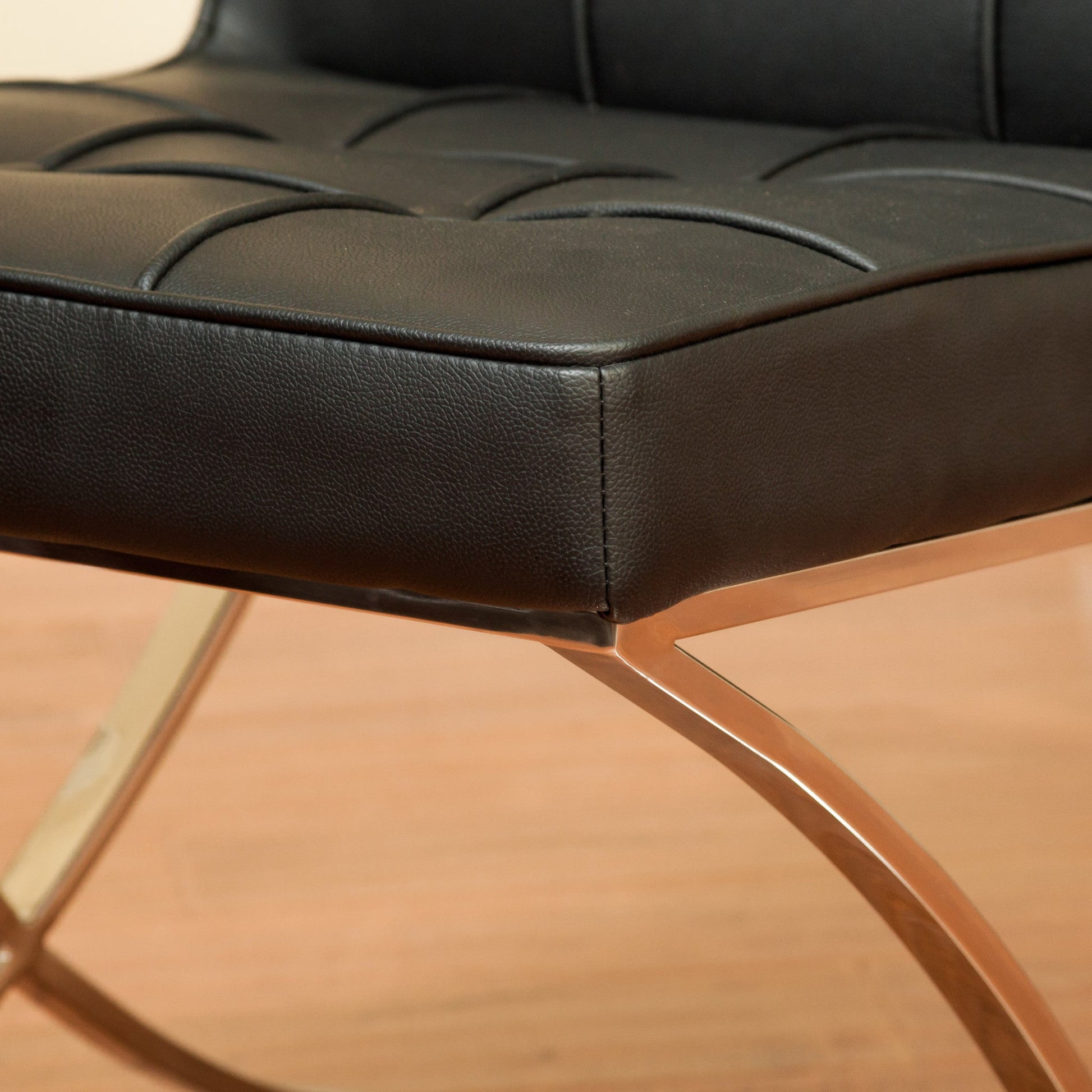 Pandora Modern Bonded Leather Dining Chair in Black - Image 4