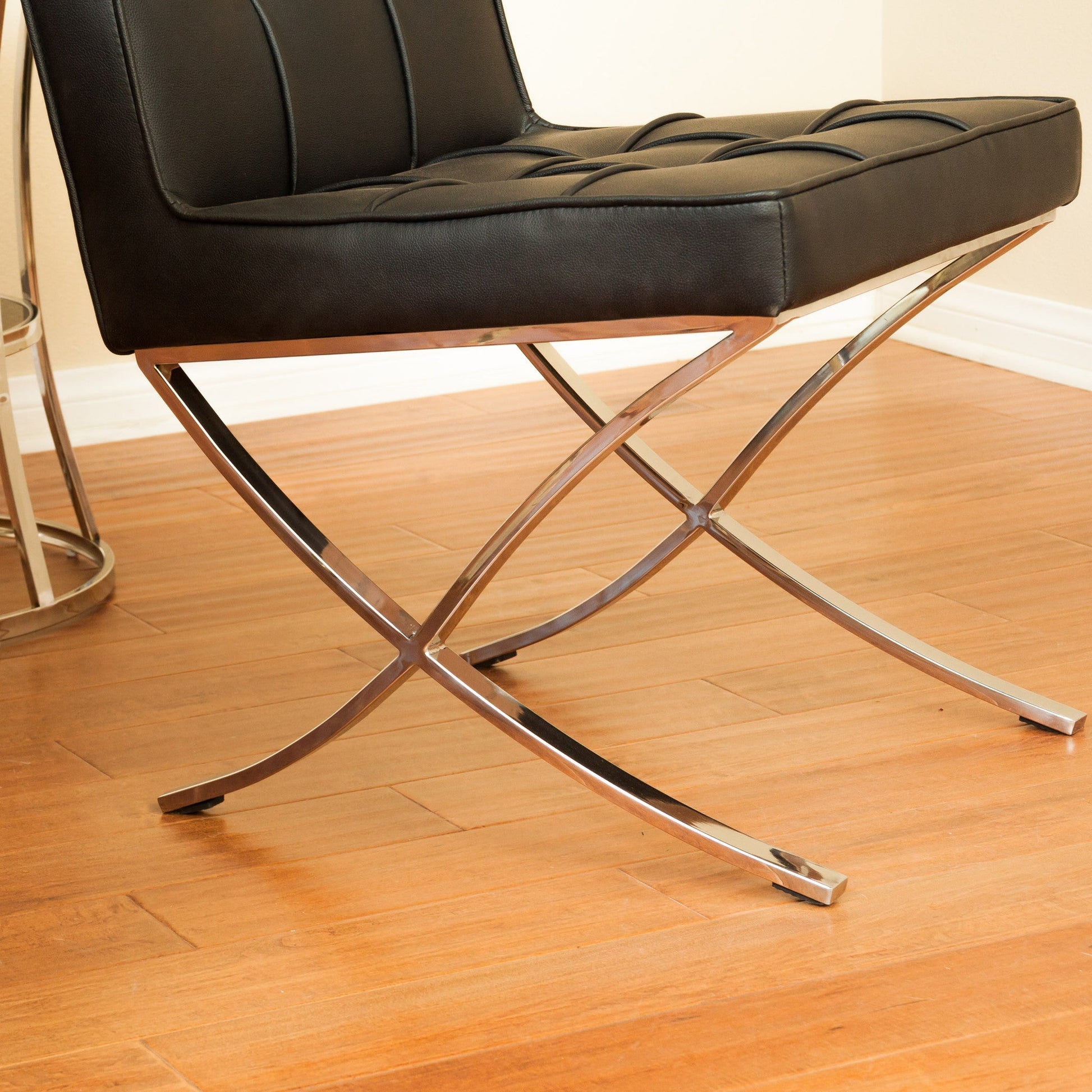 Pandora Modern Bonded Leather Dining Chair in Black - Image 5