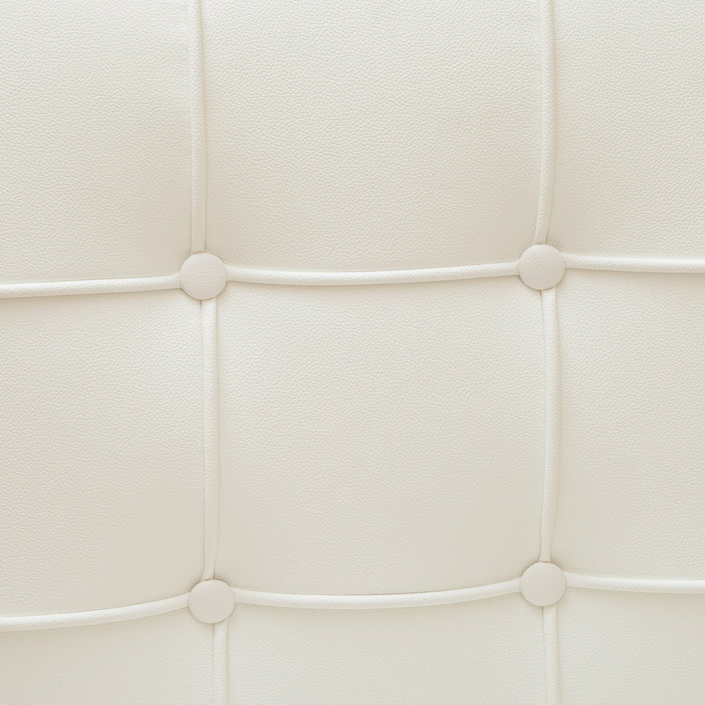 Pandora Modern Bonded Leather Dining Chair in White - Image 2