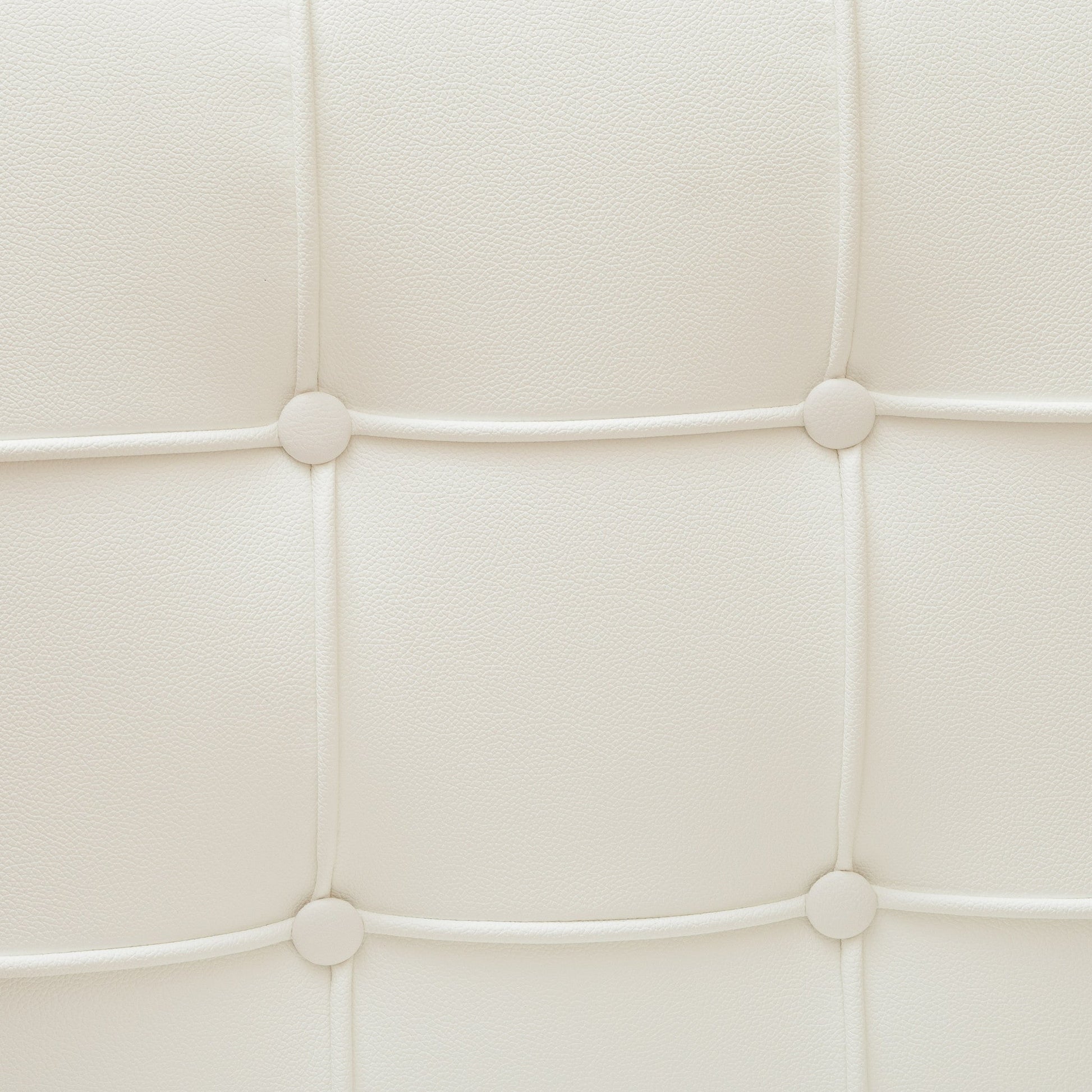 Pandora Modern Bonded Leather Dining Chair in White - Image 2