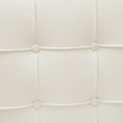 Pandora Modern Bonded Leather Dining Chair in White - Image 2