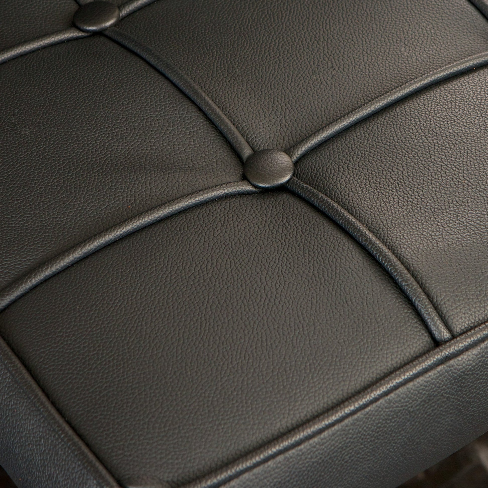 Pandora Bonded Leather & Steel Bar Stool in Black - Image 2