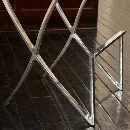 Pandora Bonded Leather & Steel Bar Stool in Black - Image 3