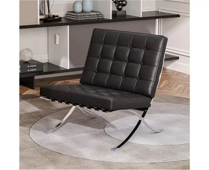 Black Barcelona Chair - Classic Version - Replica - Image 3