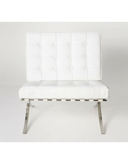 White Barcelona Chair - Classic Version - Replica - Image 2
