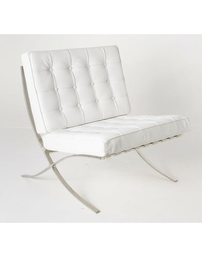 White Barcelona Chair - Classic Version - Replica - Image 3
