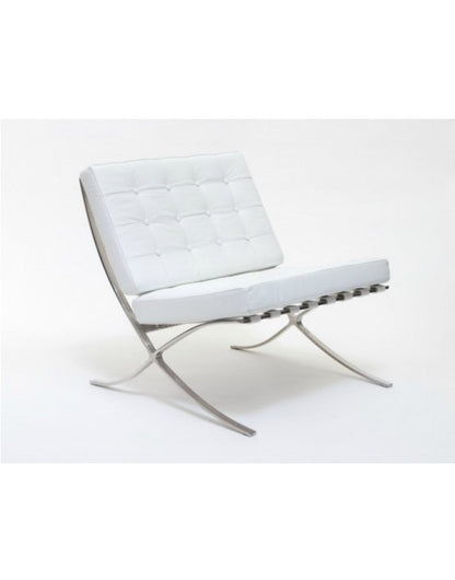 White Barcelona Chair - Classic Version - Replica - Image 4