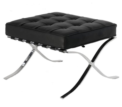 Black Barcelona Ottoman - Classic Version - Replica - Image 3