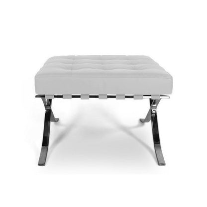 White Barcelona Ottoman - Classic Version - Replica - Image 2