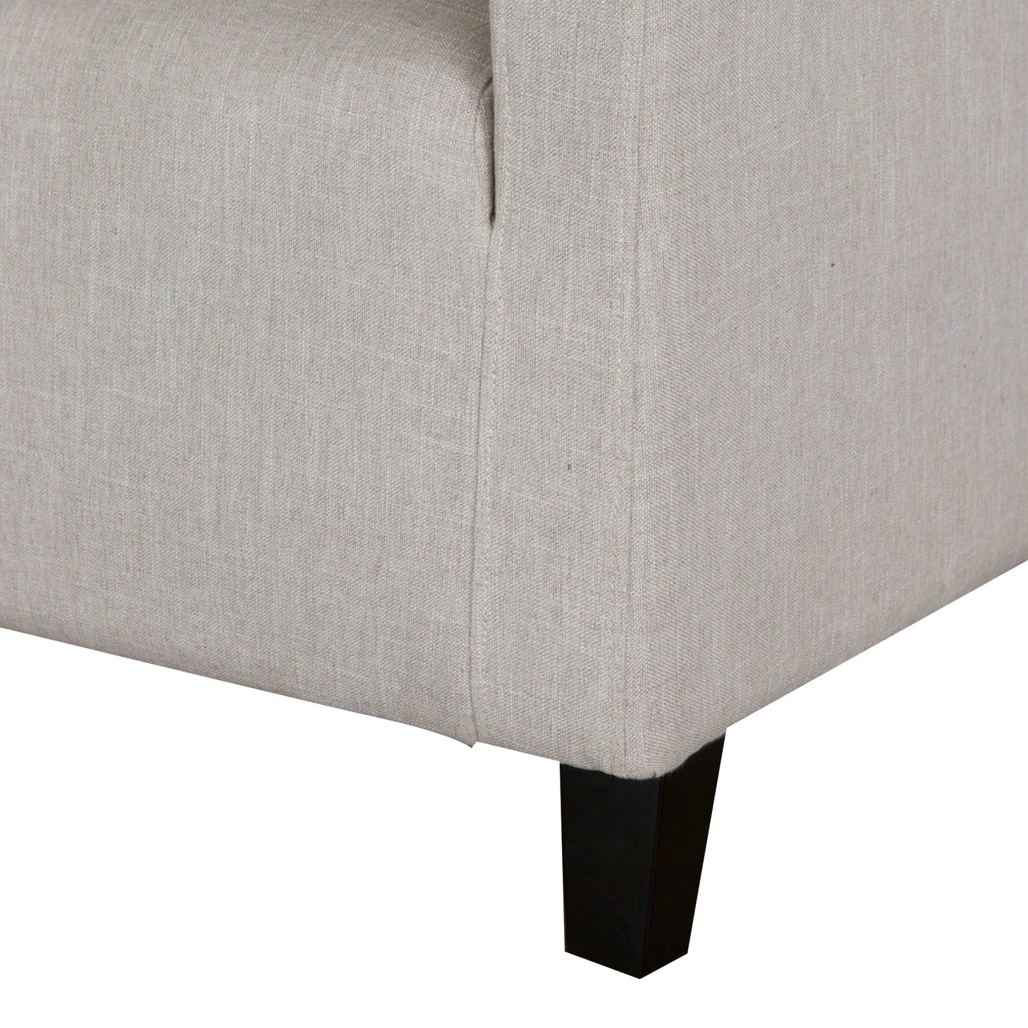 Canberra Fabric Armchair & Ottoman in Natural Linen - Image 2