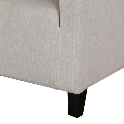 Canberra Fabric Armchair & Ottoman in Natural Linen - Image 2