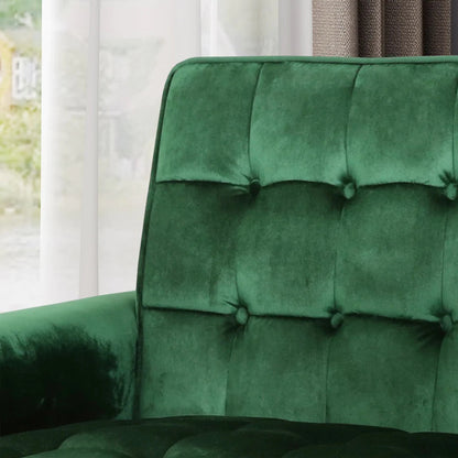 Lewisham Emerald Tufted Velvet Armchair - Image 3