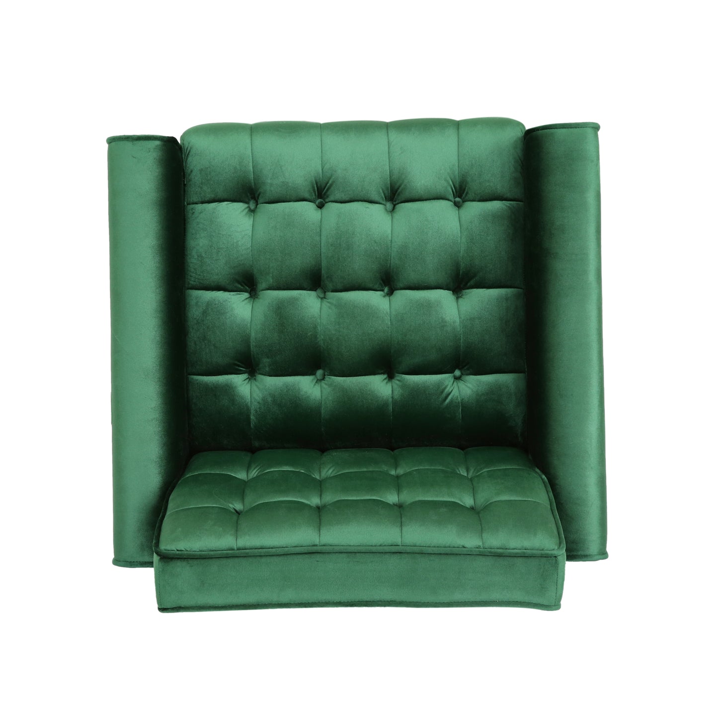 Lewisham Emerald Tufted Velvet Armchair - Image 4