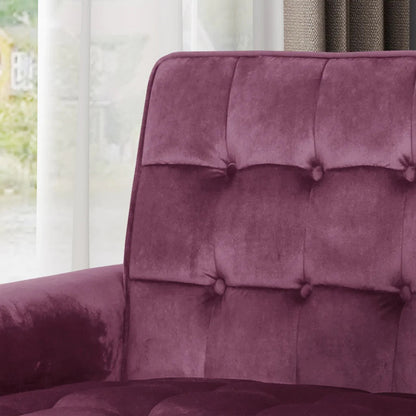Lewisham Raisin Tufted Velvet Armchair - Image 2