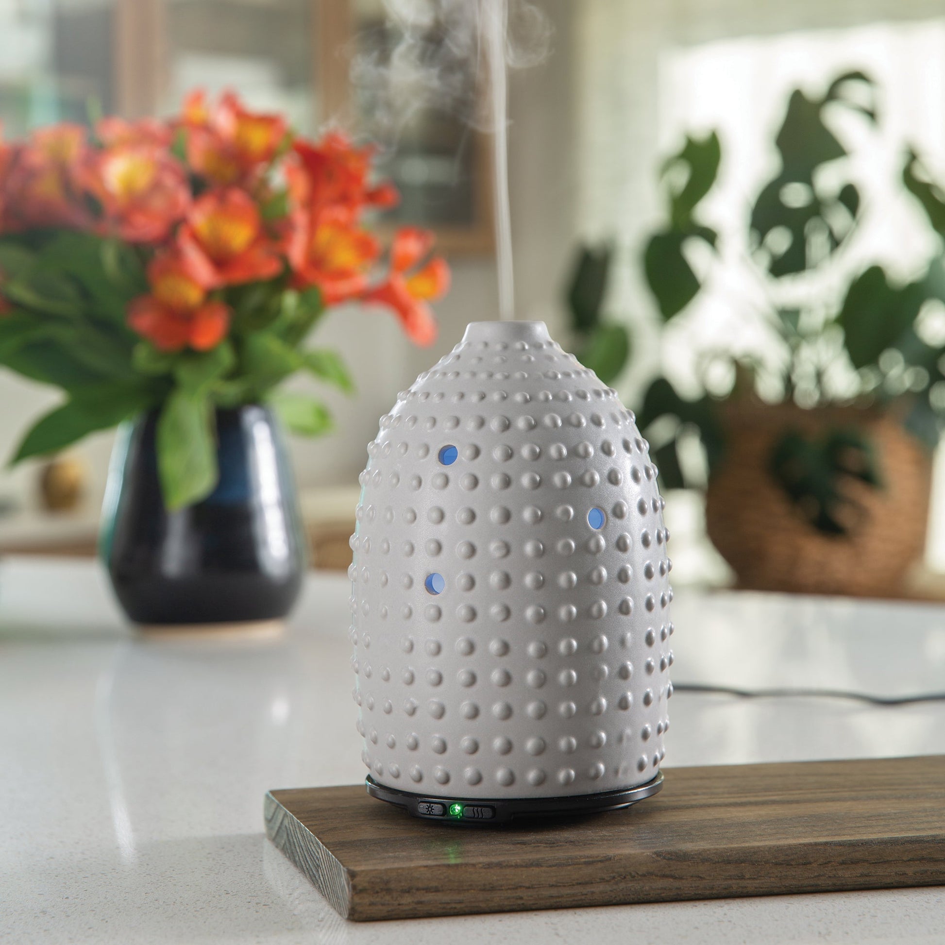 Gray Hobnail Ultrasonic Aroma Diffuser - Image 2