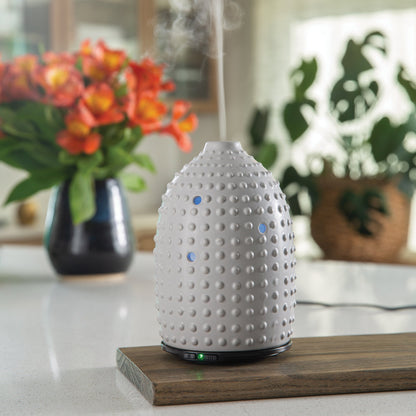 Gray Hobnail Ultrasonic Aroma Diffuser - Image 2
