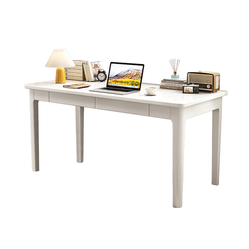 Mitch Solid Wood Study Desk /Rubberwood/Minimal Assembly/White - Image 3