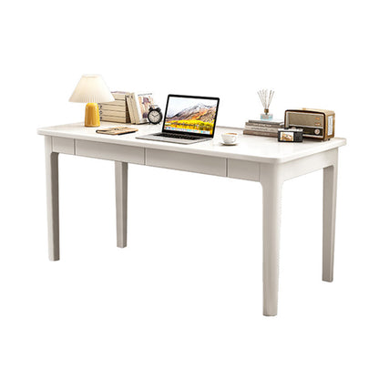 Mitch Solid Wood Study Desk /Rubberwood/Minimal Assembly/White - Image 3